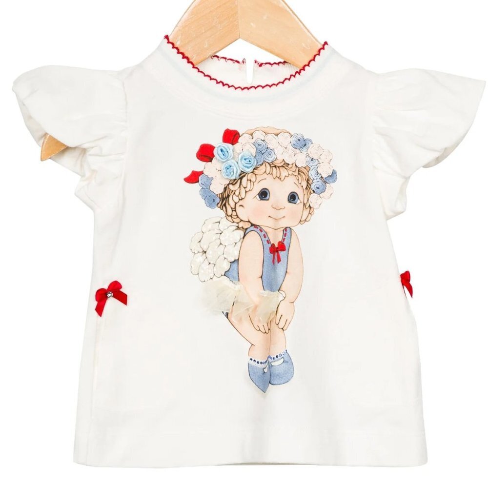 MONNALISA Girls' Graphic Cap Sleeve Top & Bottoms w/ Tags